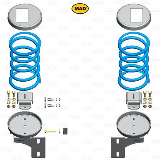 MAD Suspension Auxiliary Coil Springs MERCEDES-BENZ Sprinter 907 (511 / 519)