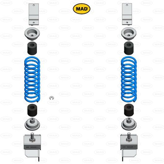 MAD Suspension Auxiliary Coil Springs NISSAN Kubistar X76
