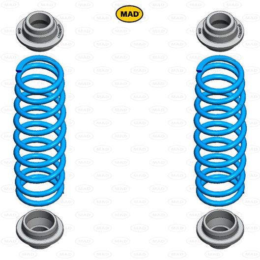 MAD Suspension Auxiliary Coil Springs FORD Transit V363. FCD. FDD