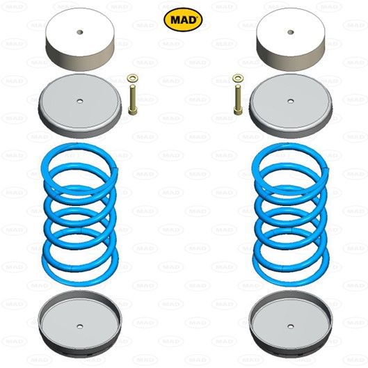 MAD Suspension Auxiliary Coil Springs FORD Transit 310. 330. 350 (V363)