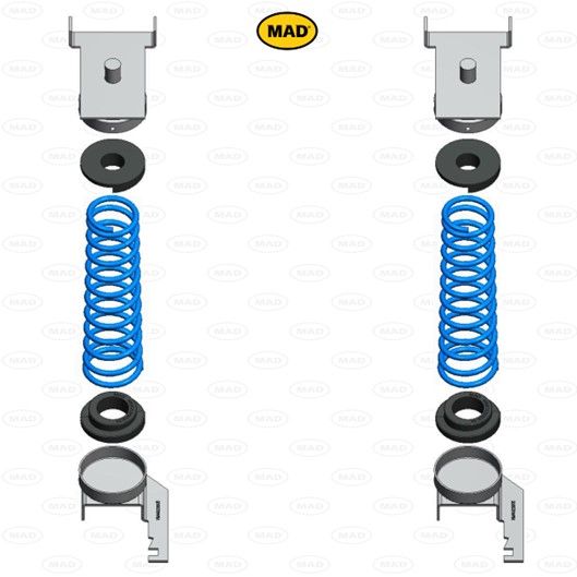 MAD Suspension Auxiliary Coil Springs HYUNDAI H300 / H1 TQ