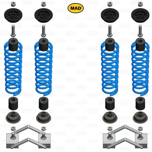 MAD Suspension Auxiliary Coil Springs FIAT Ducato 280. 280L. 290. 290L