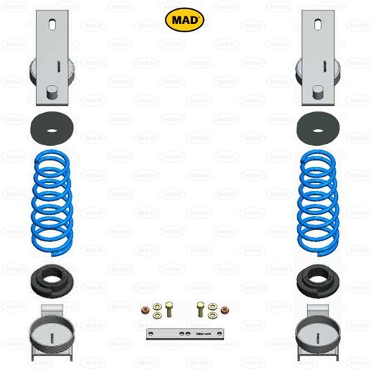 MAD Suspension Auxiliary Coil Springs FIAT Doblo 223. 223L