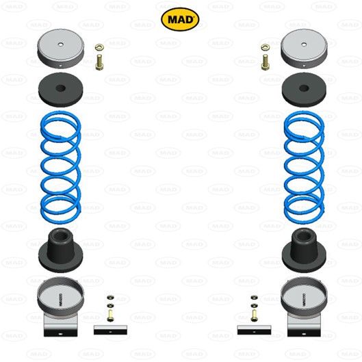 MAD Suspension Auxiliary Coil Springs CHRYSLER Voyager RG / RS