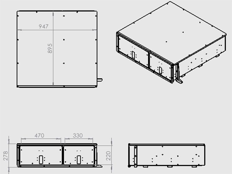 Big Country Universal Twin Drawer (900Lx900W)