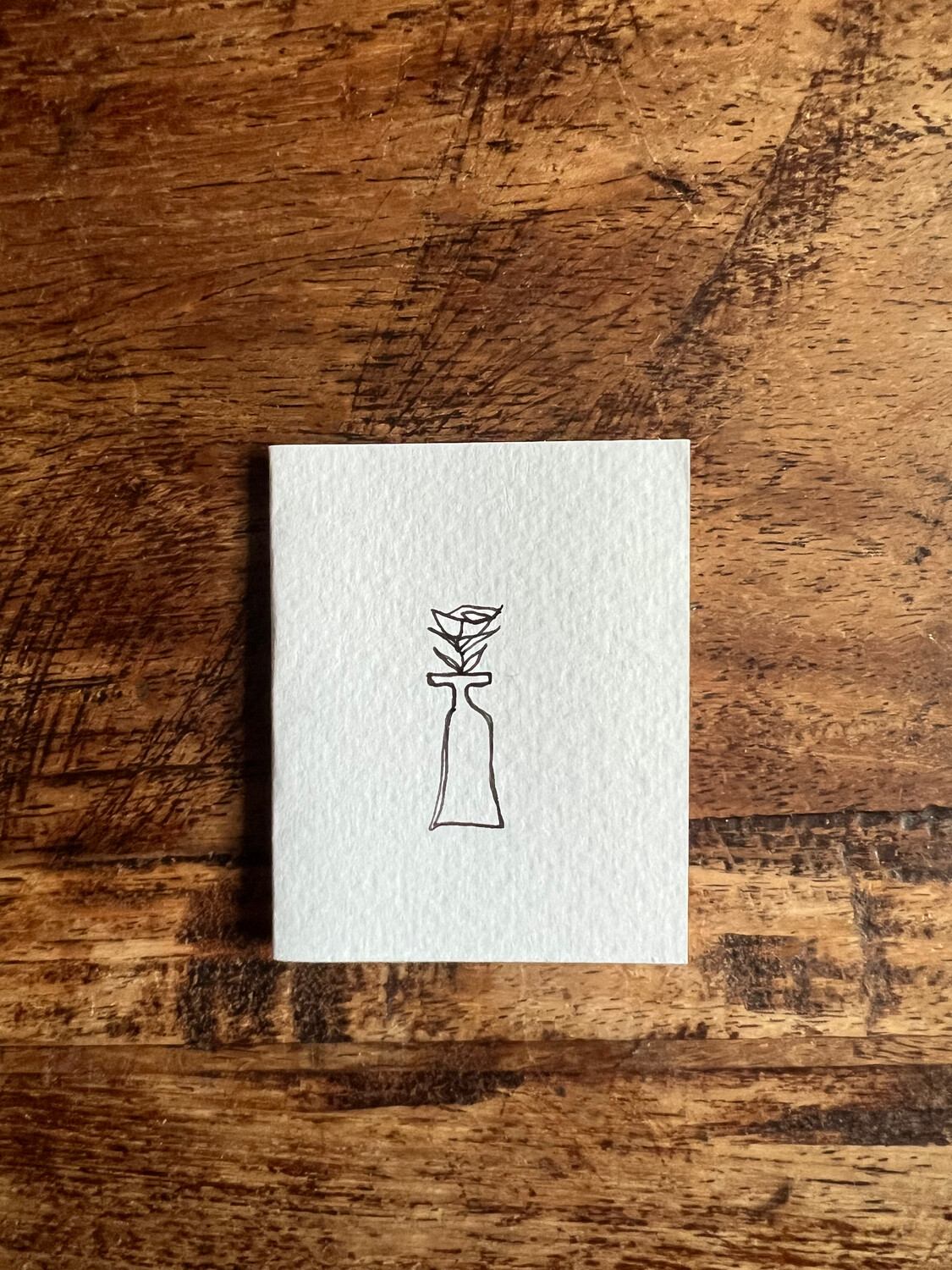 small plant drawing greeting cards