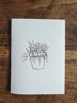 large plant drawing greeting cards
