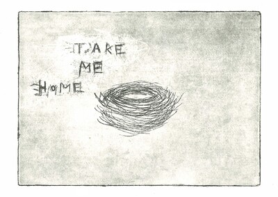 'take me home' etching - giclée print