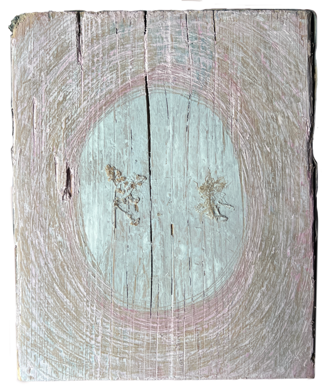 &#39;the lovers&#39; (2023) - original painting on scaffold board