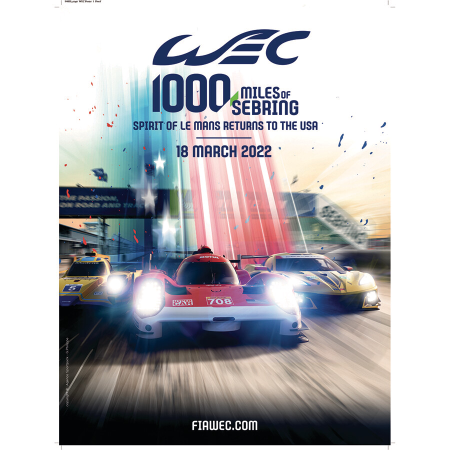 Poster-WEC 1000 Miles Of Sebring 2022