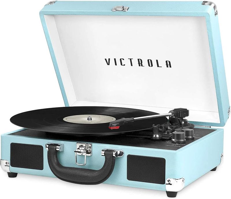 Tocadisco 2 en 1 Marca Victrola Turquesa