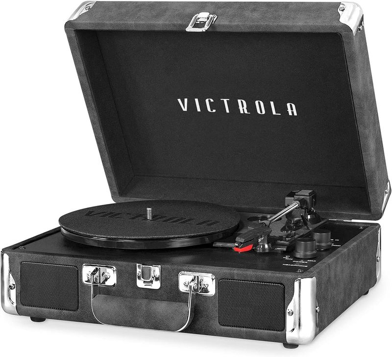 Tocadisco 2 en 1 Marca Victrola Gris