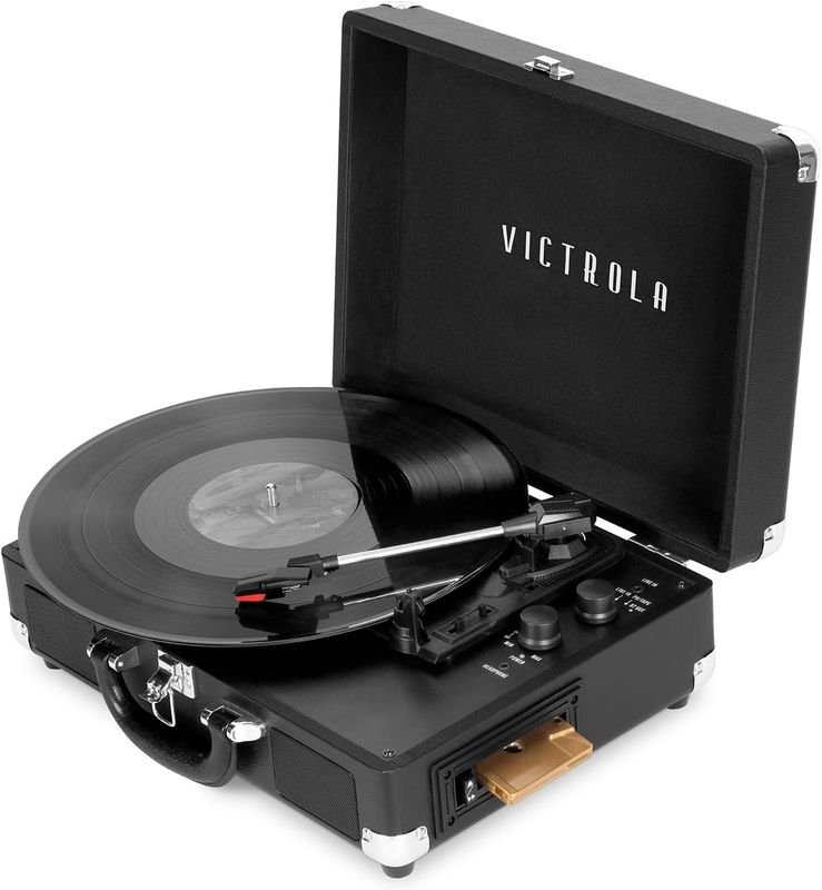 tocadiscos Journey+ Cassette Marca Victrola Negro