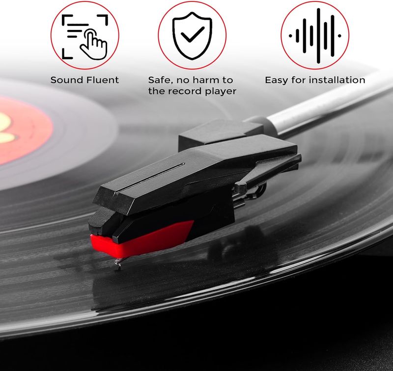 Paquete de 2 agujas de repuesto para tocadiscos compatible con Victrola