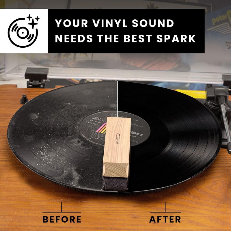 Kit de limpieza de discos de vinilo 4 en 1.