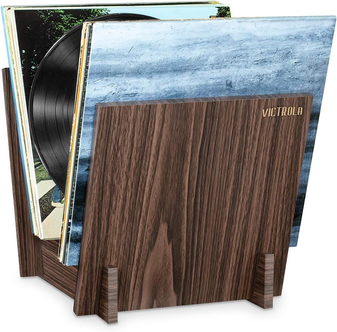 Soporte para discos - Victrola Bridge Caoba