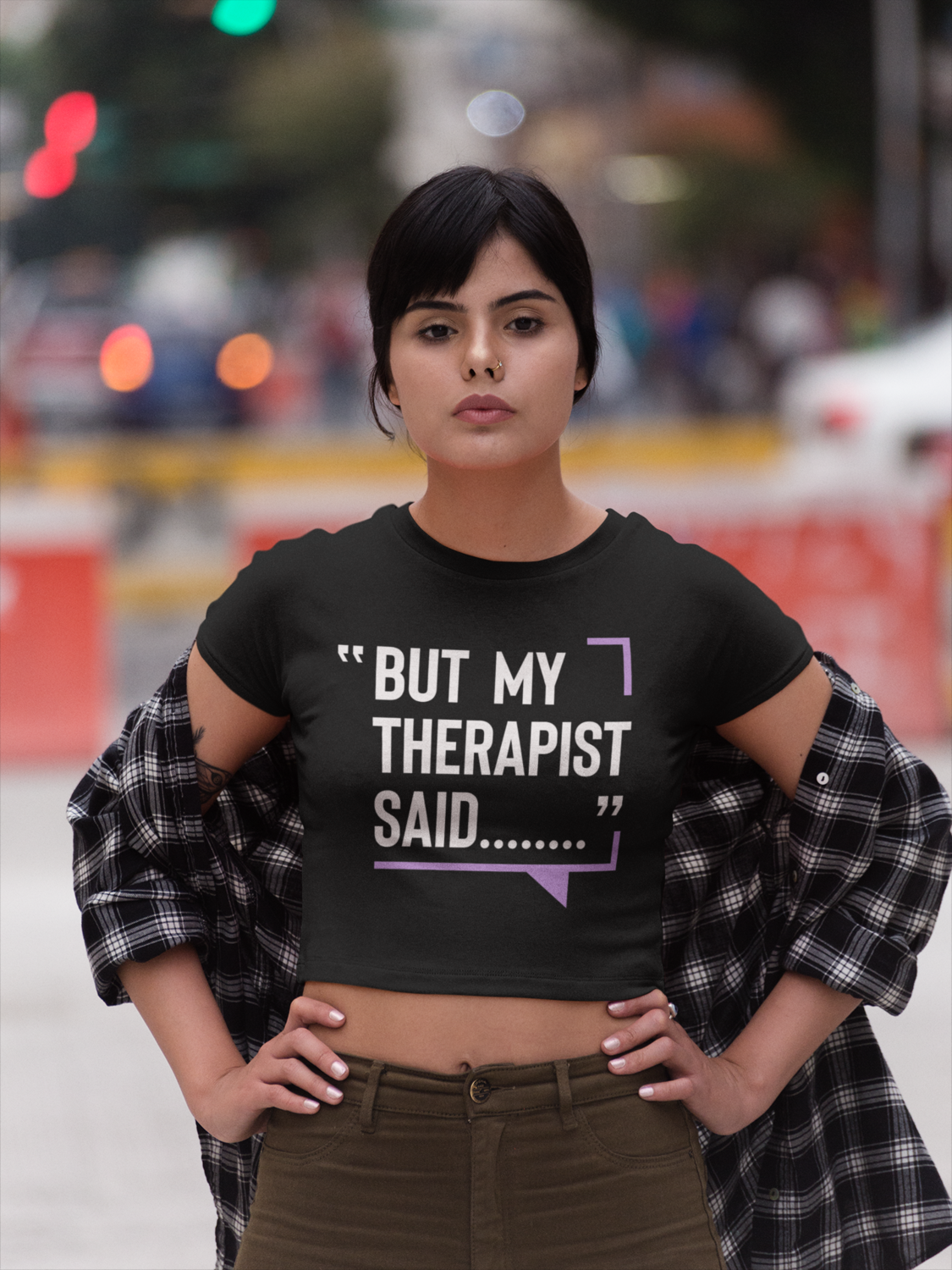 "But My Therapist Said" Crop Tee