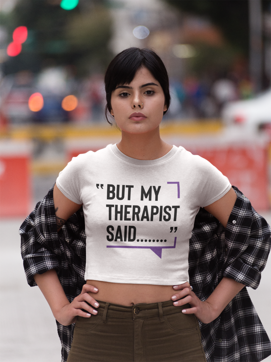 "But My Therapist Said" Crop Tee