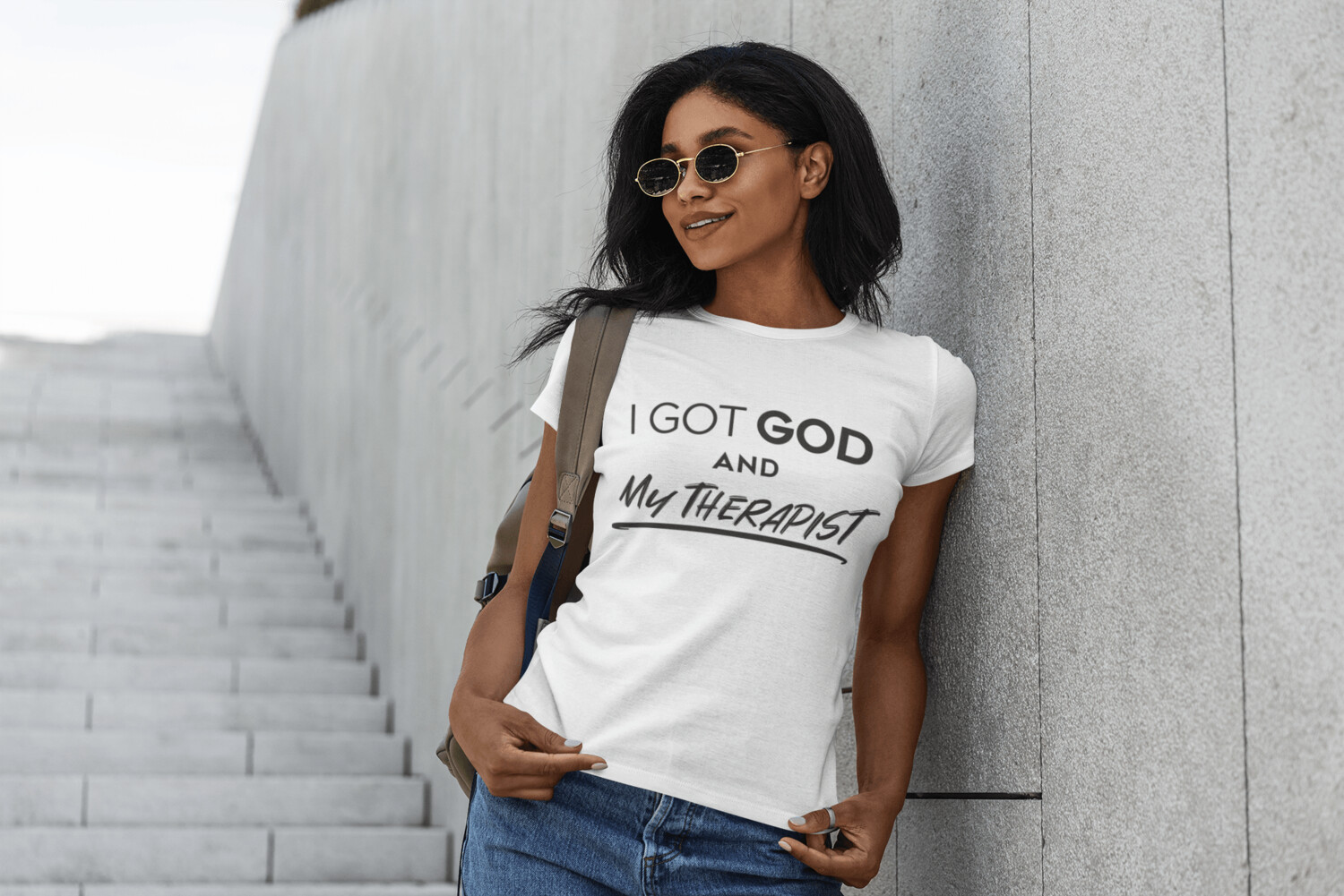 "I Got God And My Therapist" T-Shirt