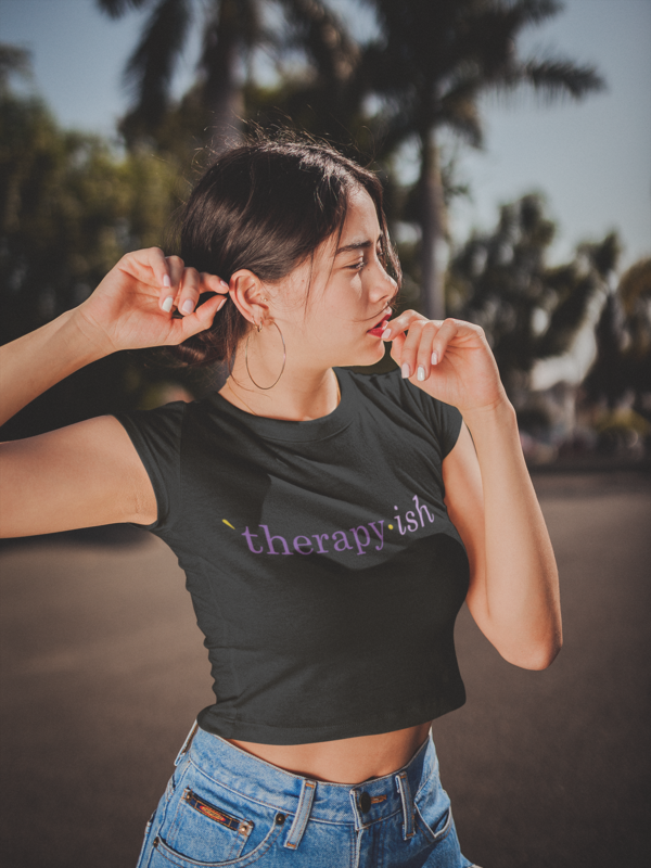 "therapy-ish" Crop Tee