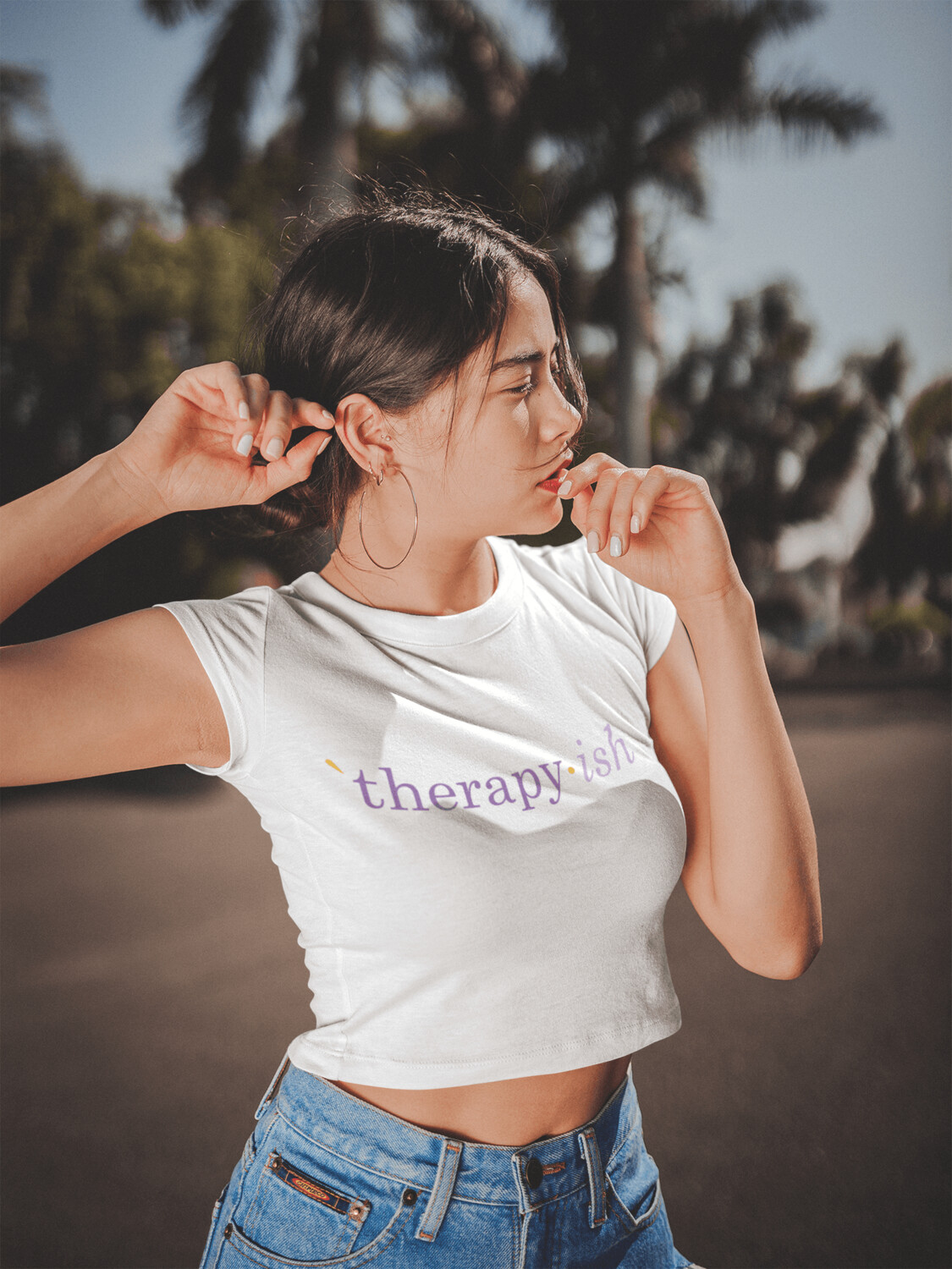 "'therapy-sh" Crop Tee