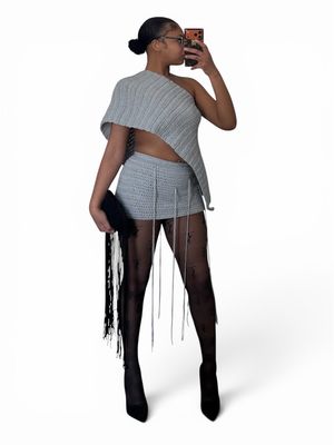 “Noire” Two Piece Skirt Set