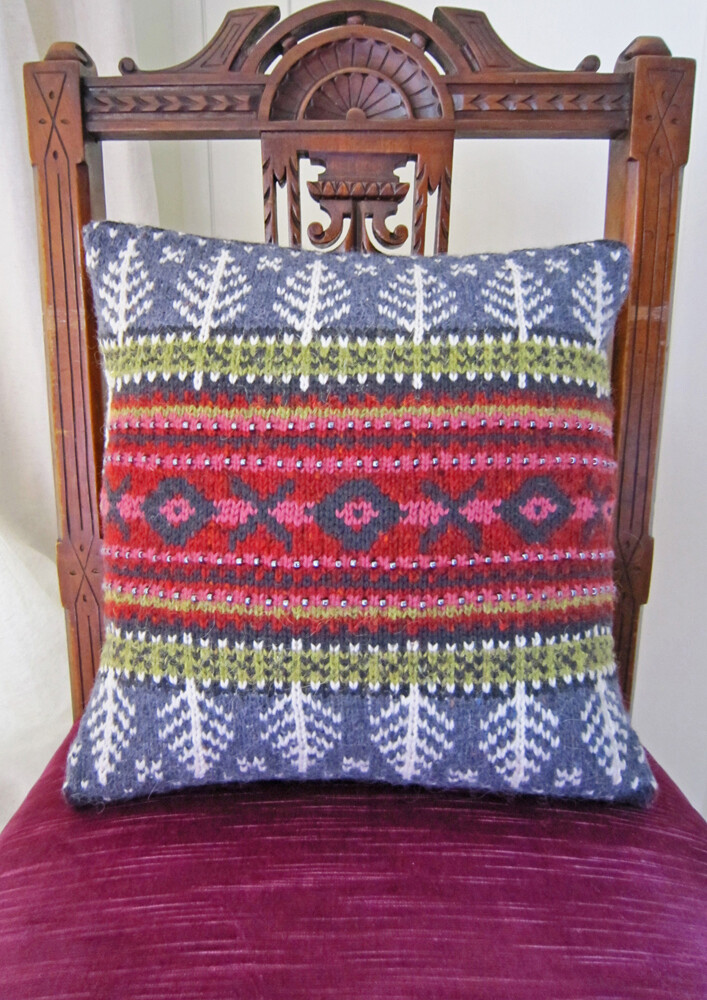 クッション・座布団 HUMAN MADE PATCHWORK CUSHION NORWEGIAN WOOD KNITTED CUSHION COVER PAPER PATTERN