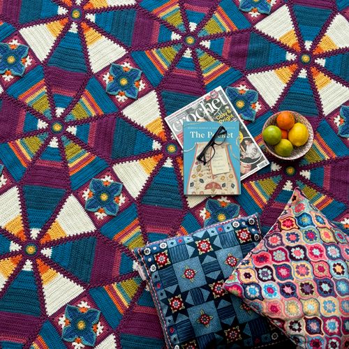 CITYSHOP (シティショップ) CROCHET PATCHWORK プルオーバー ナチュラル FREE IMOGEN CROCHET BLANKET PAPER PATTERN