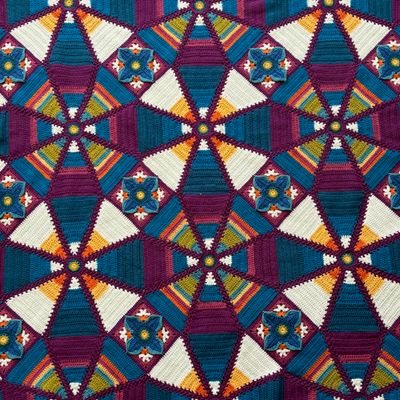ROYAL GARDEN CROCHET BLANKET PAPER PATTERN