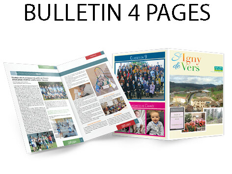 Bulletin 4 pages A4 (2 volets A4)