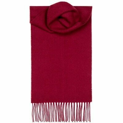 Wine Coloured Lambswool Scarf