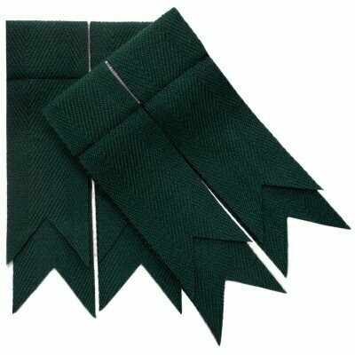 Bottle Green Plain Garter Flash