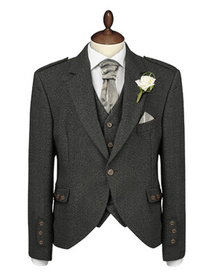 Arrochar Charcoal Tweed Jacket & Waistcoat
