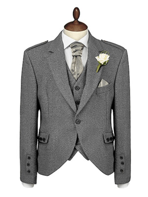 Light Grey Arrochar Tweed Jacket & Waistcoat