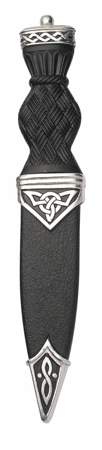 Plain Top Celtic Sgian Dubh, Finish: Chrome