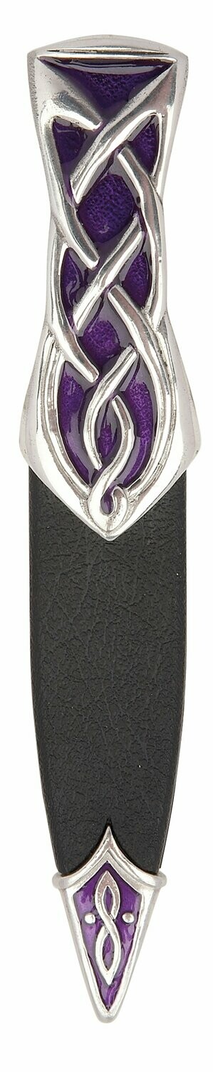 Strathy Enamel Sgian Dubh, Stone Colour: Amethyst
