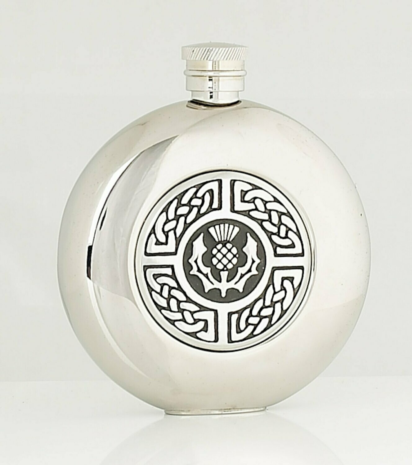 5oz Celtic & Thistle Stainless Steel Flask