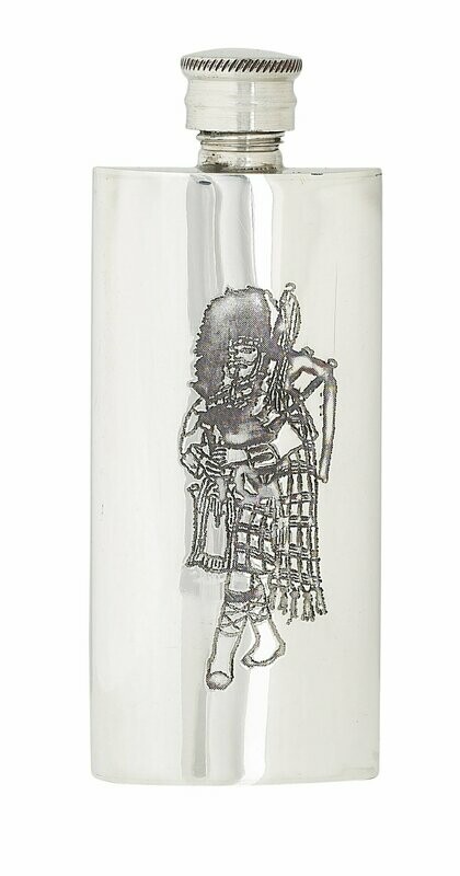 4oz Slim Piper Stainless Steel Flask