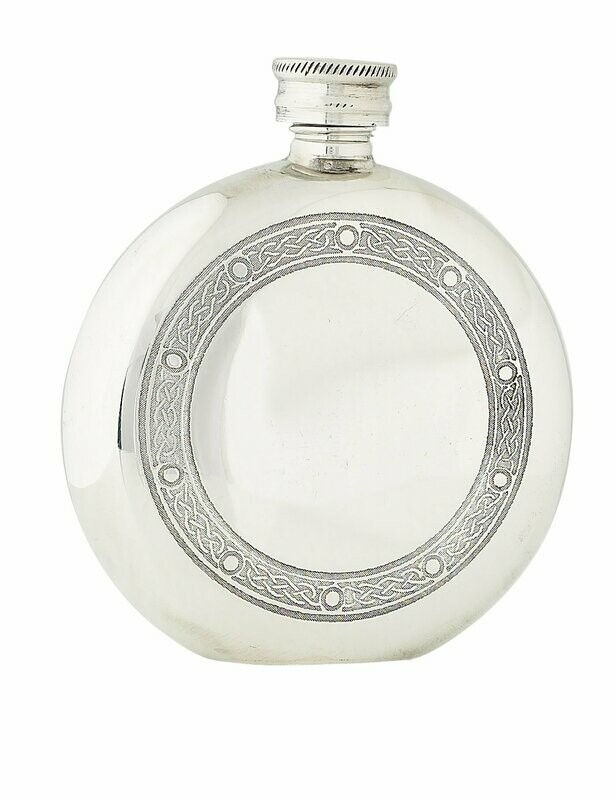 6oz Celtic Frame Stainless Steel Flask
