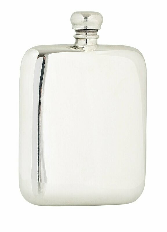 6oz Plain Stainless Steel Flask