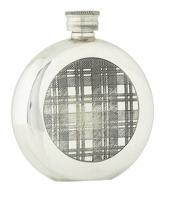 6oz Tartan Stainless Steel Flask