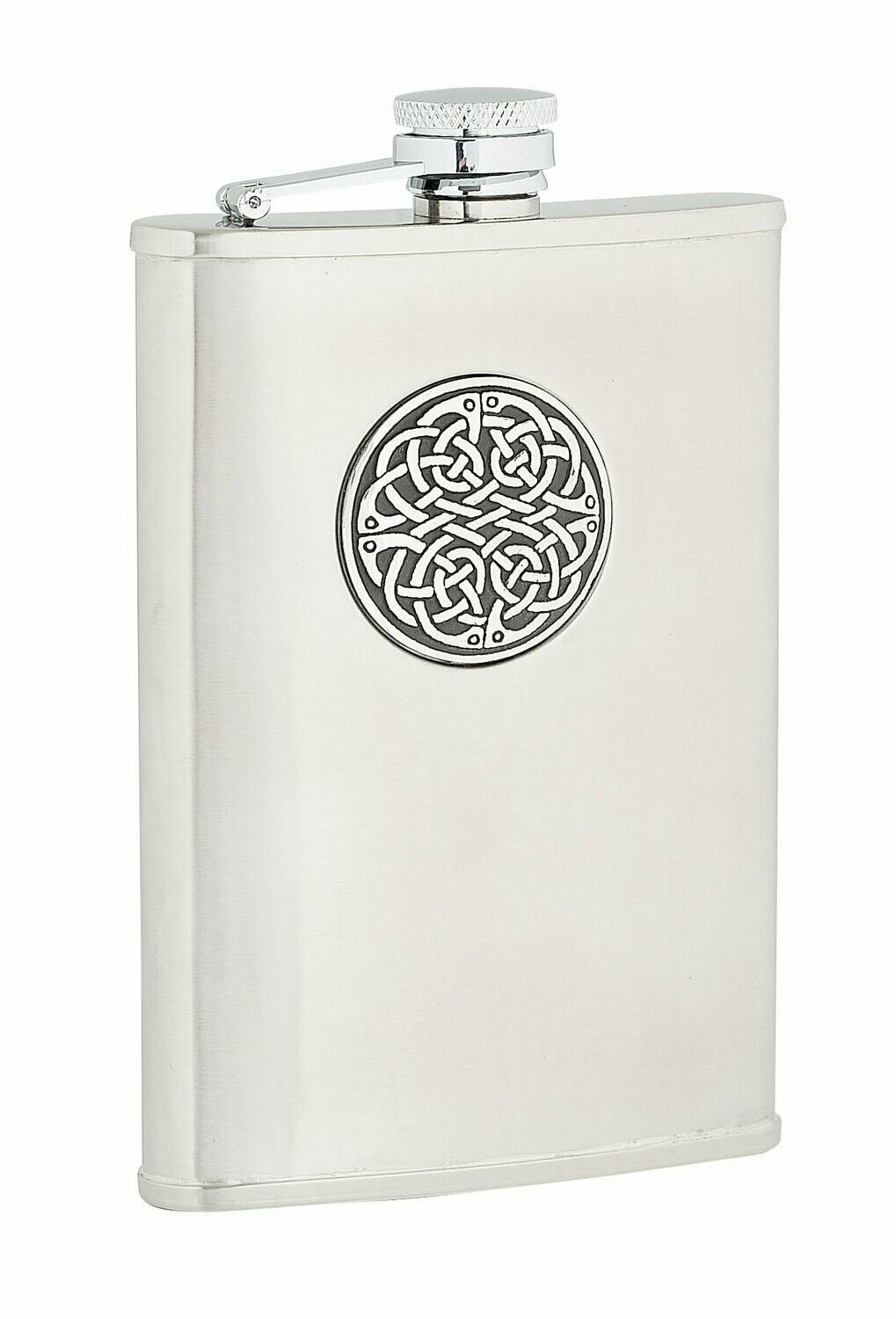 Celtic Weave Stainless Steel Flask, Size: 8oz Large
