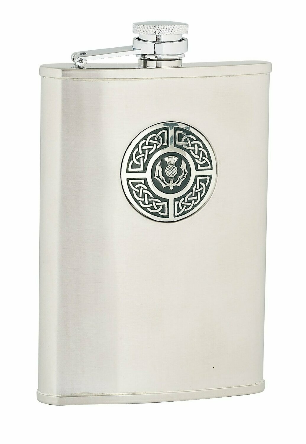 Thistle & Celtic Stainless Steel Flask, Size: 8oz Large