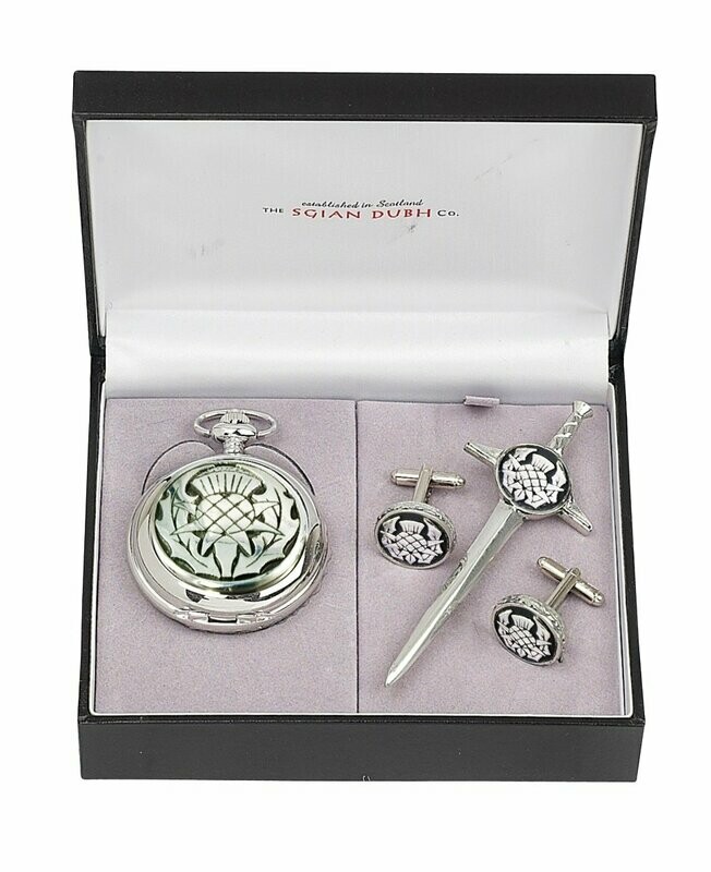 Thistle 3 Piece Pocket Watch Gift Set