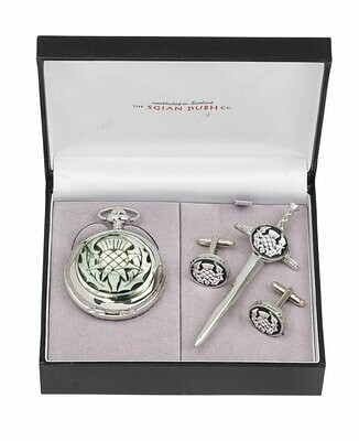 Thistle 3 Piece Pocket Watch Gift Set