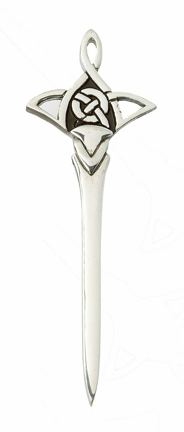 Celtic Knot Kilt Pin, Finish: Chrome