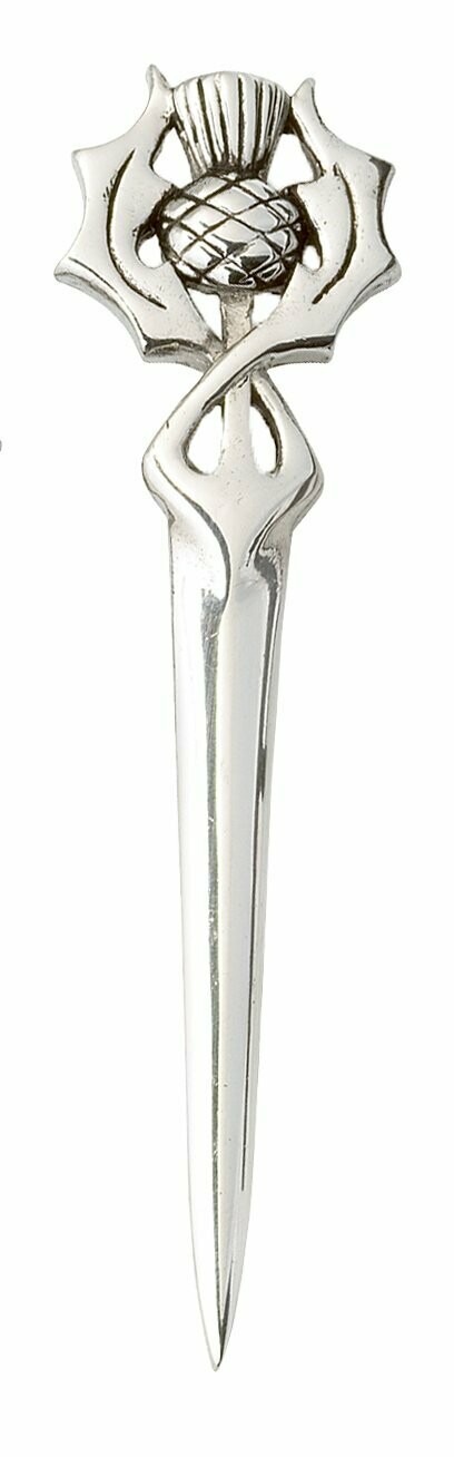 Scottish Thistle Kilt Pin, Finish: Chrome