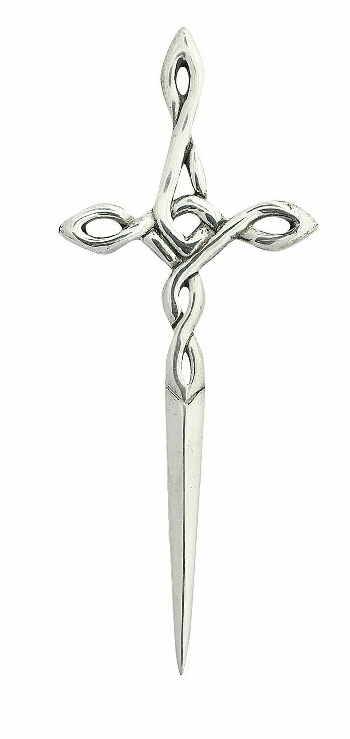 Celtic Knot Kilt Pin, Finish: Chrome