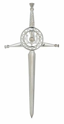 Thistle Circle Silver Kilt Pin