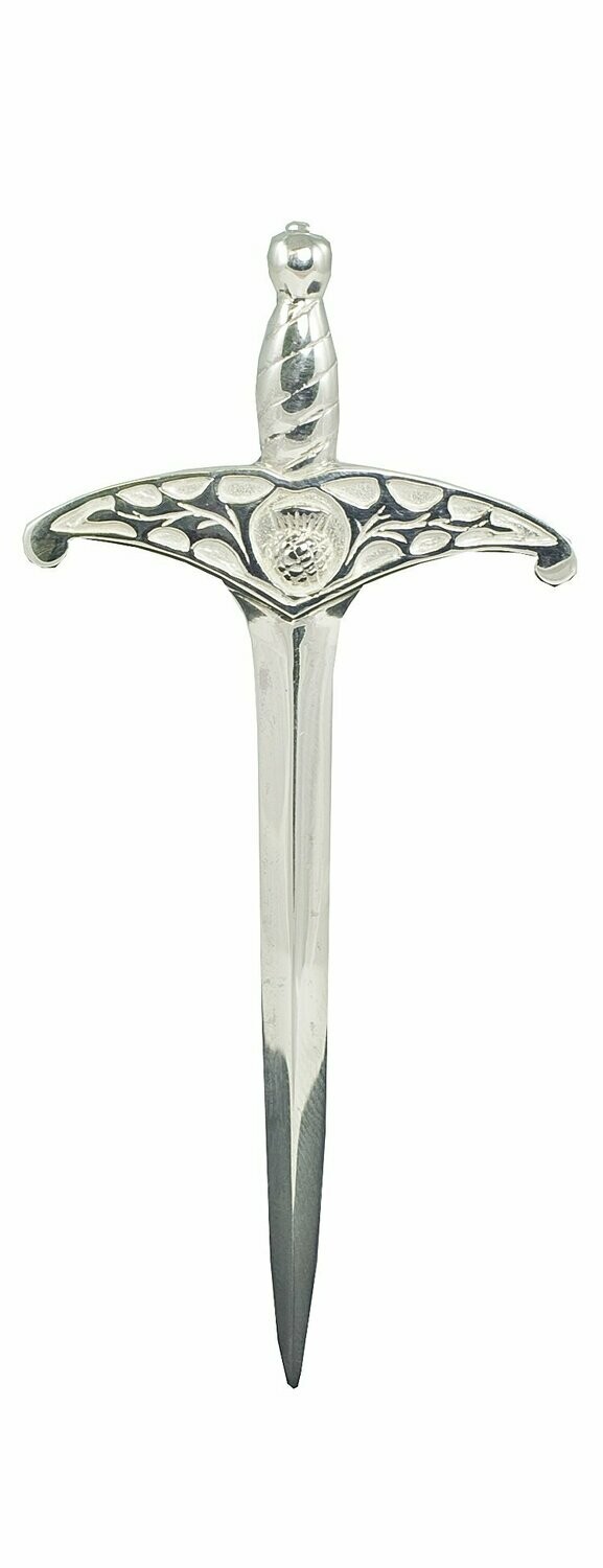 Scottish Thistle Sword Silver Kilt Pin